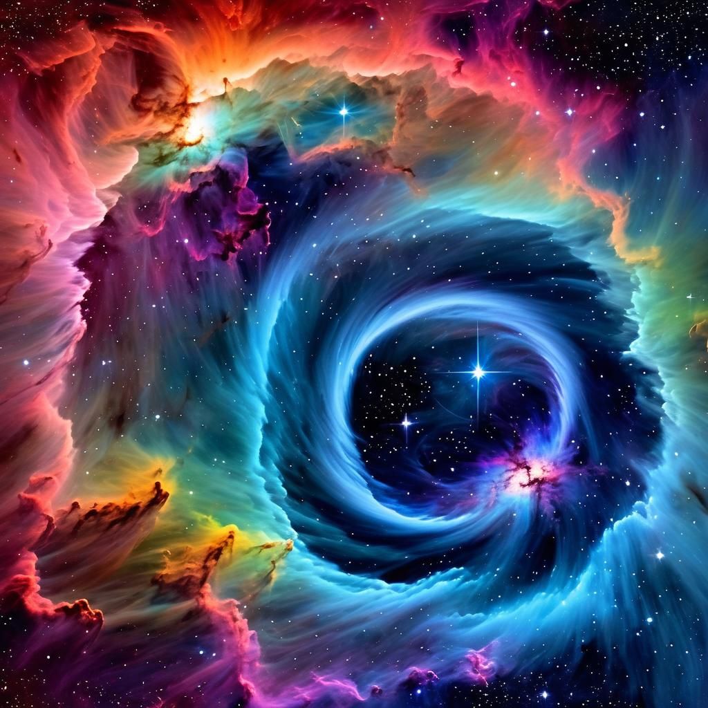 Vibrant Nebula of Stars in Dreamscape Colors