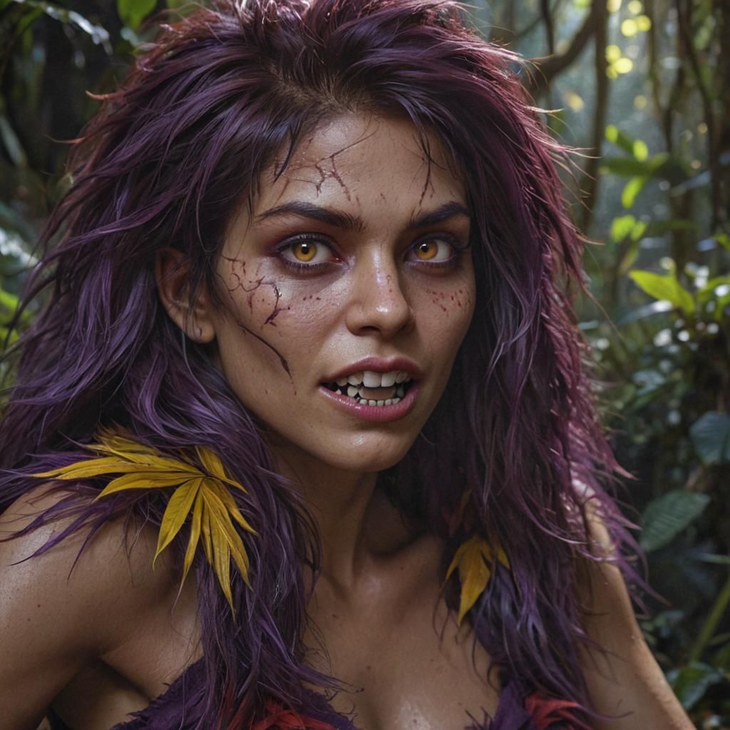 A hyperrealistic 8k medieval fantasy photo of a wild, hairy ...