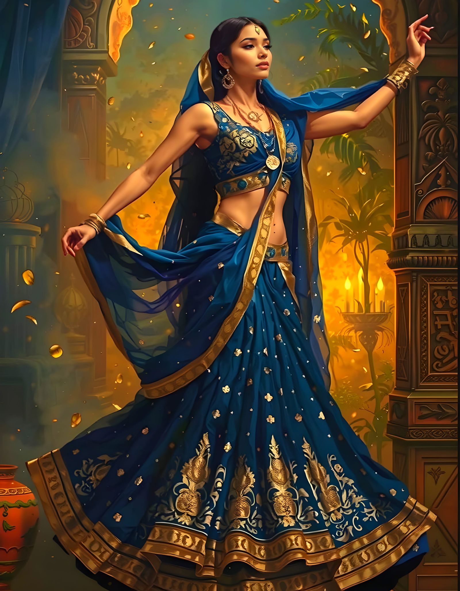 A Traditional Indian Bride in Vibrant Colors