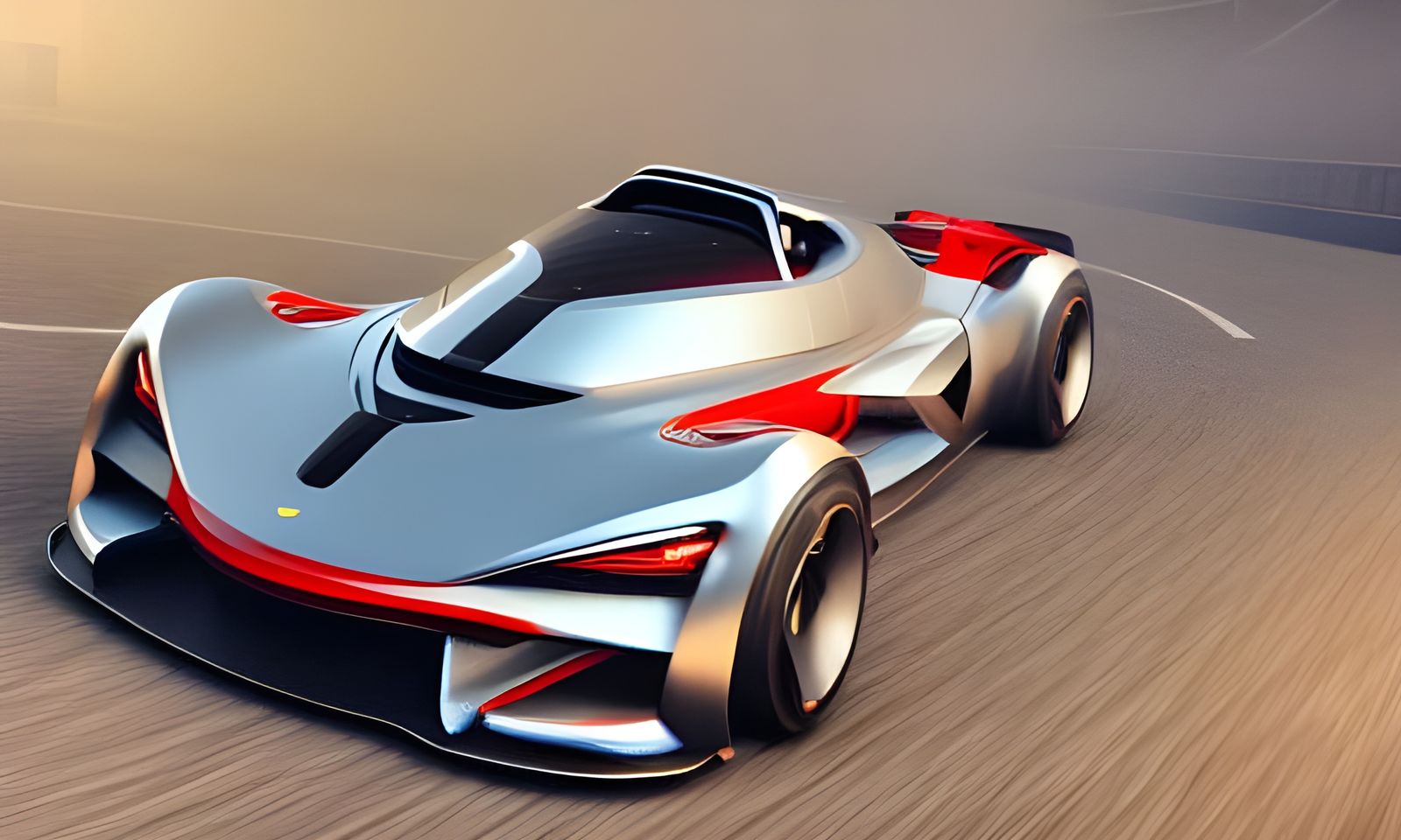 Detailed PlayStation Sports Car Concept Art
