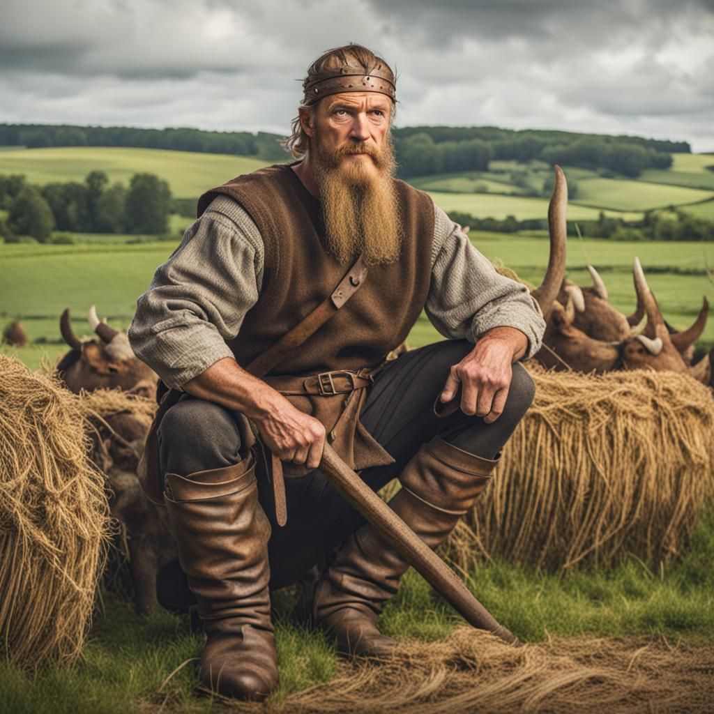 Viking Farmer in Field