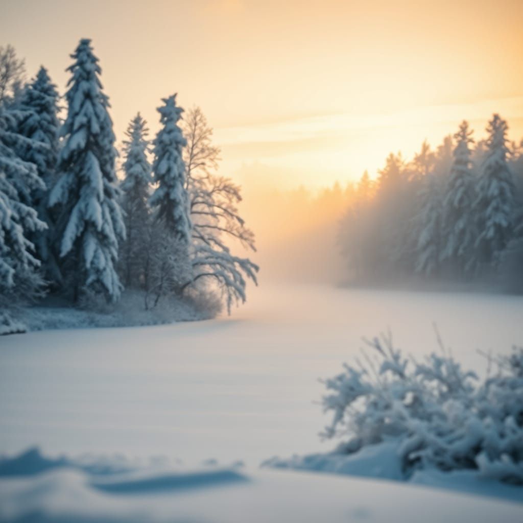 Winter Serenity in Frosty Light