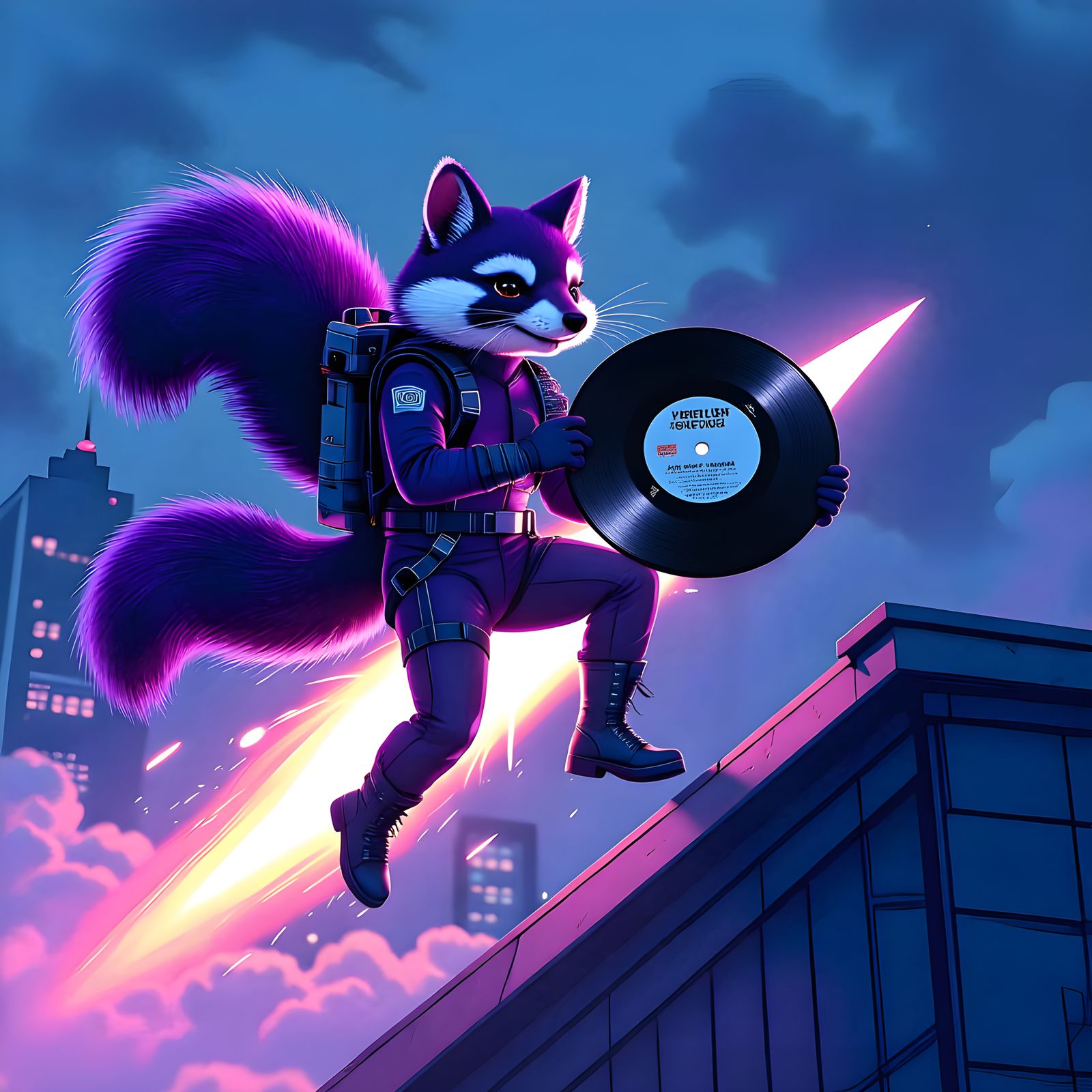 Skunk Rockstar Launches in Cyberpunk Cityscape