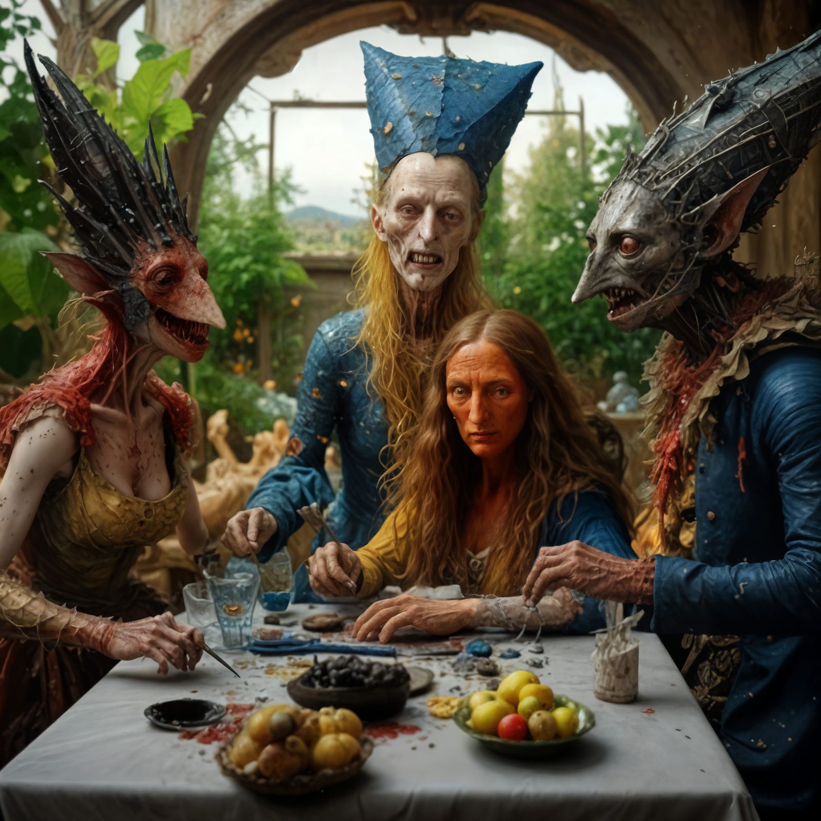 Humor: at the expense of somebody's ego. She's not nice, but neither was the joke. The Artist has the best idea: DO ART!