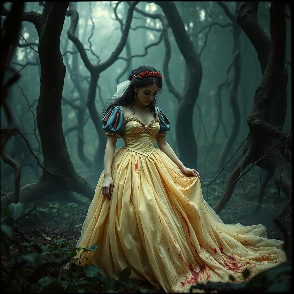 Snow White in Poisoned Forest: Gothic Horror