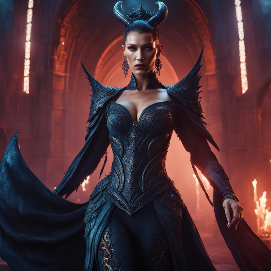 Bella Hadid as Haunting Celestial Monster