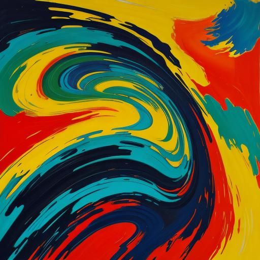 Expressionist Landscape with Impasto Texture