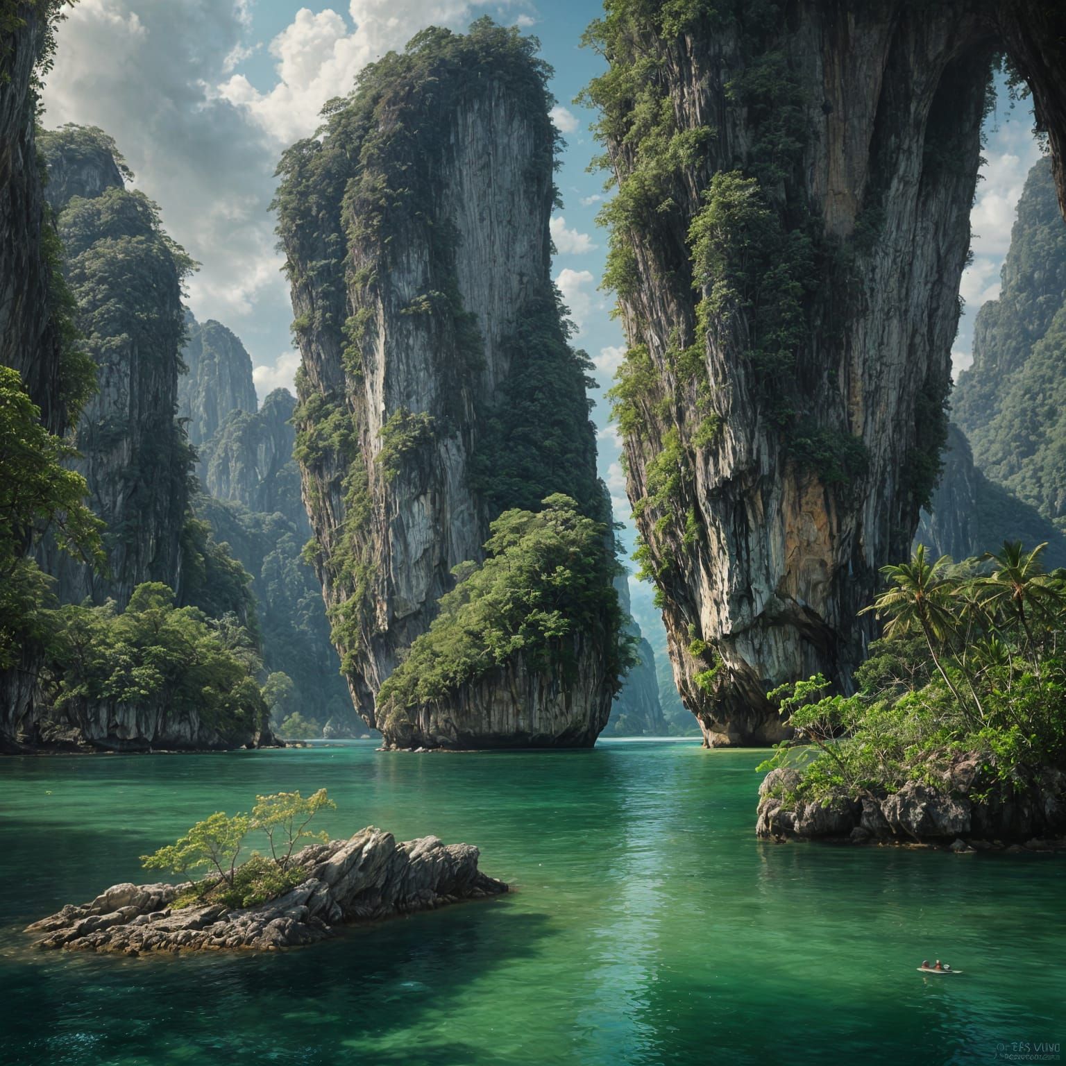 Phang Nga Bay: An Oil Painting of Phuket