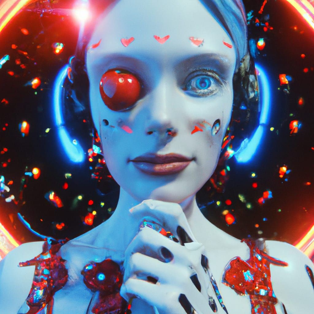 Breathtaking Futuristic Android Portrait in Hyperrealistic S...