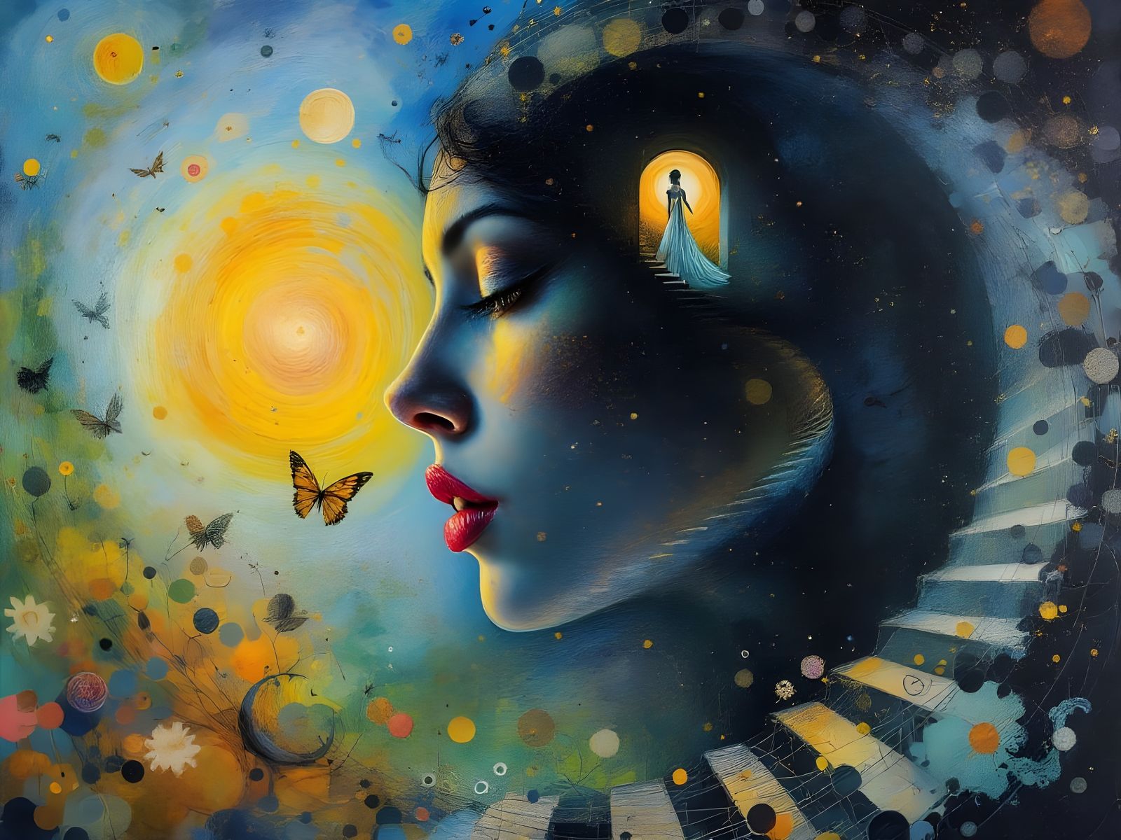 Ethereal Lighthouse Goddess Ascends