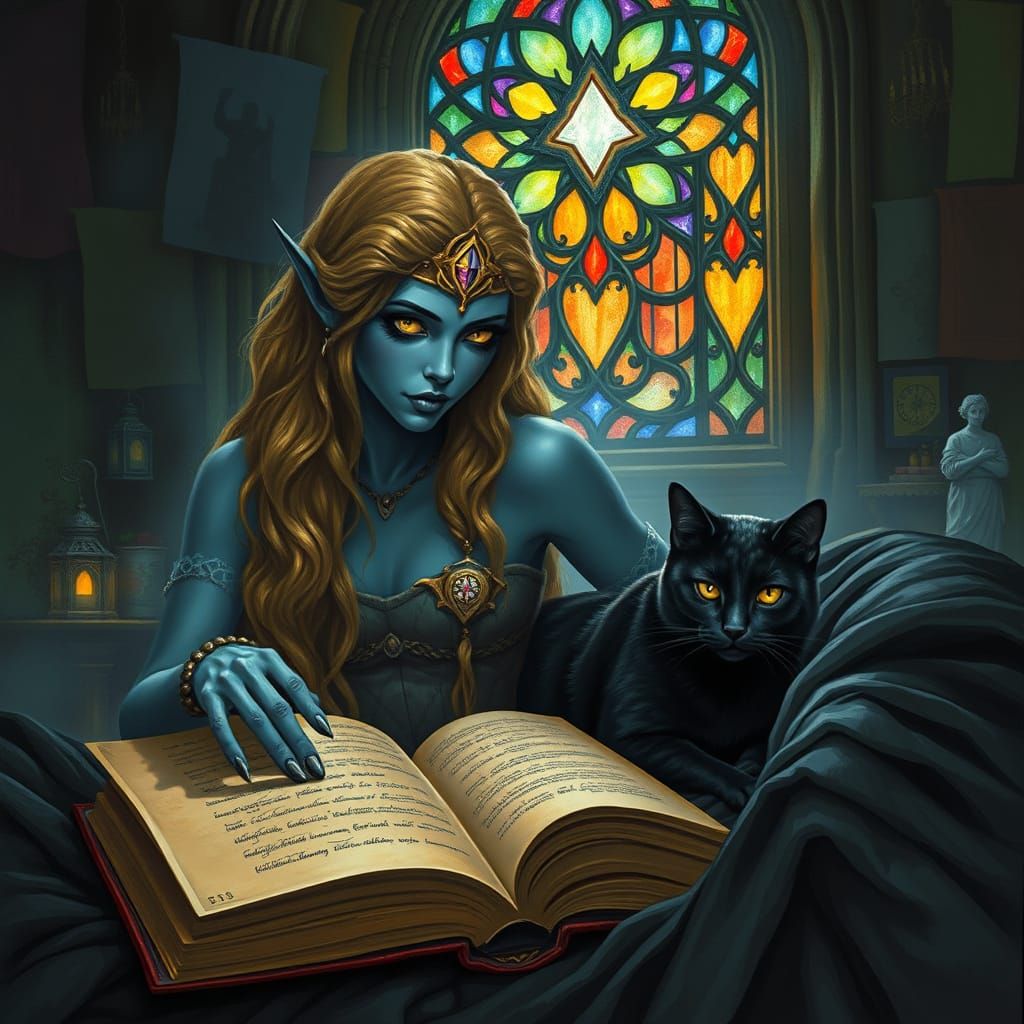 Mystical Siren in Ancient Castle