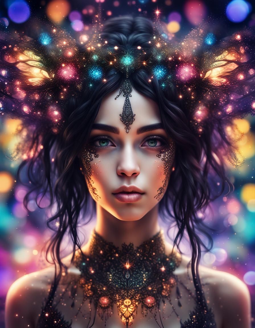 Beautiful Fae Portrait with Glowing Details