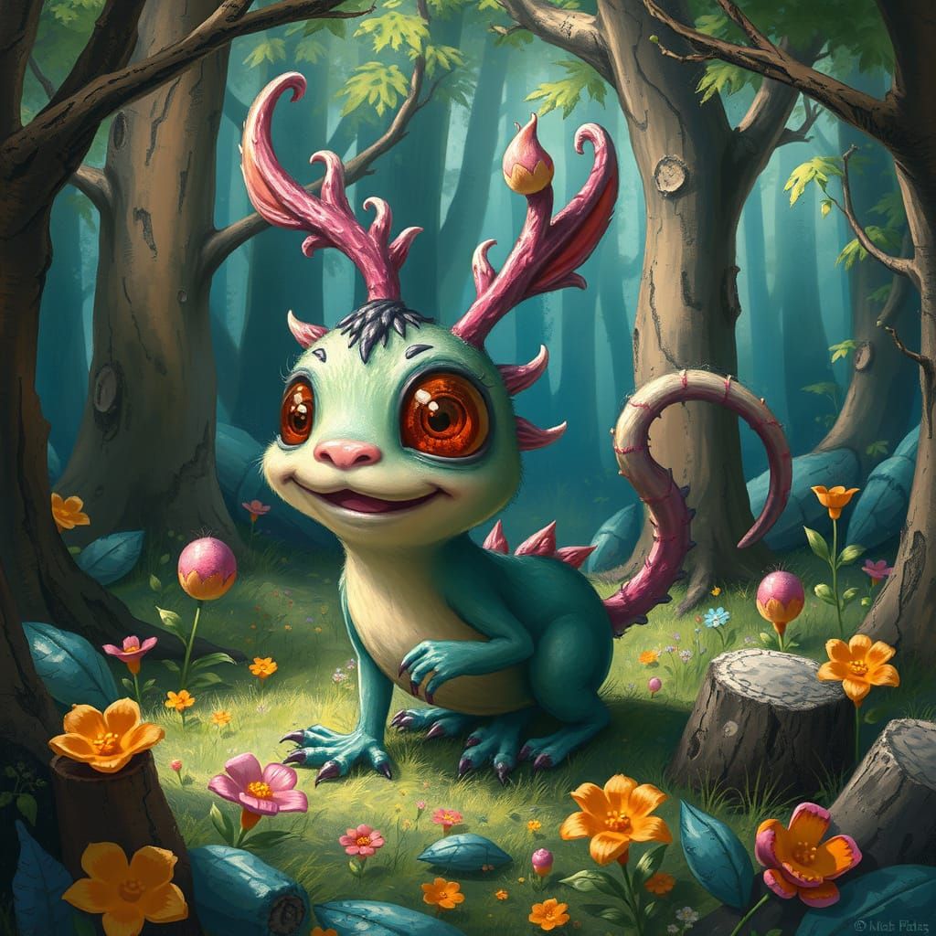 Playful Sprunki in Vibrant Fantasy Forest