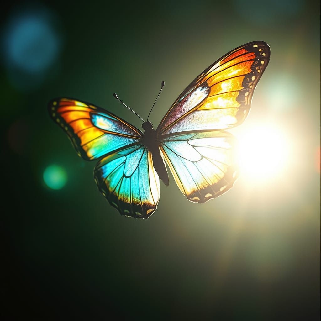 Ethereal Butterfly Illuminated in Cinematic Radiance