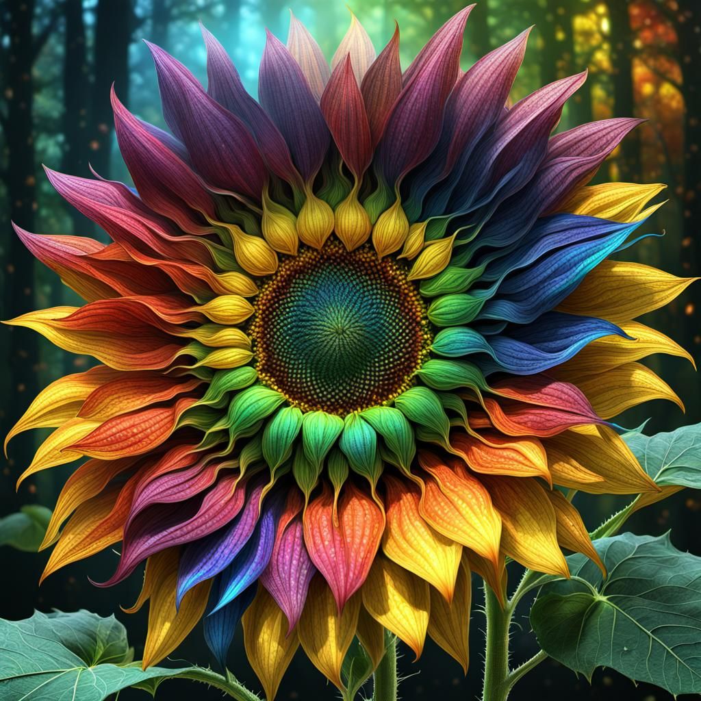 Rainbow Sunflower