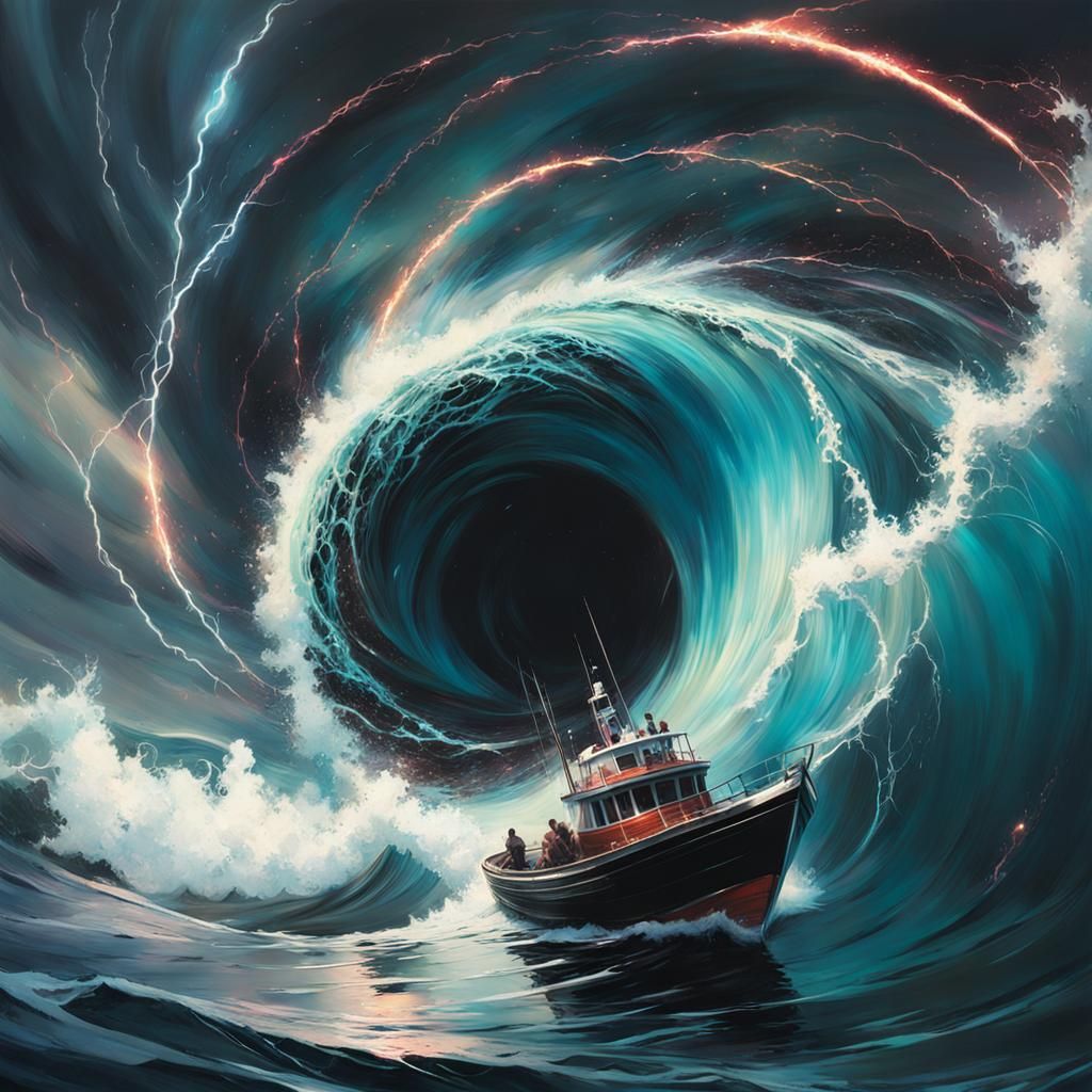 Surrealistic Sea Rage with Black Hole