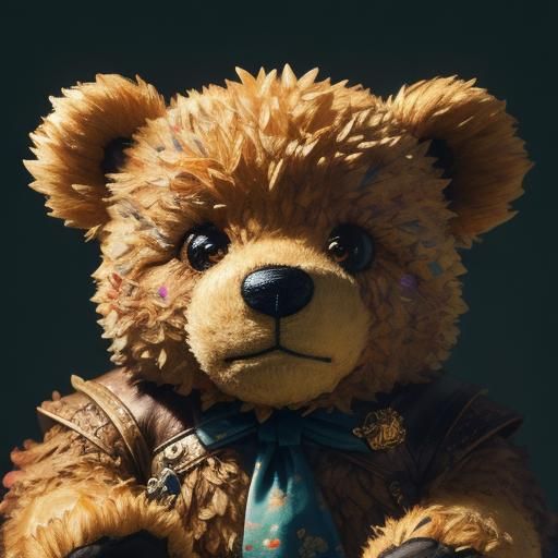 Detailed Teddy Bears in Splash Art Style