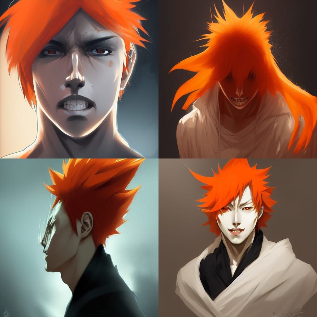Ichigo Kurosaki Portrait: Hyperdetailed Concept Art