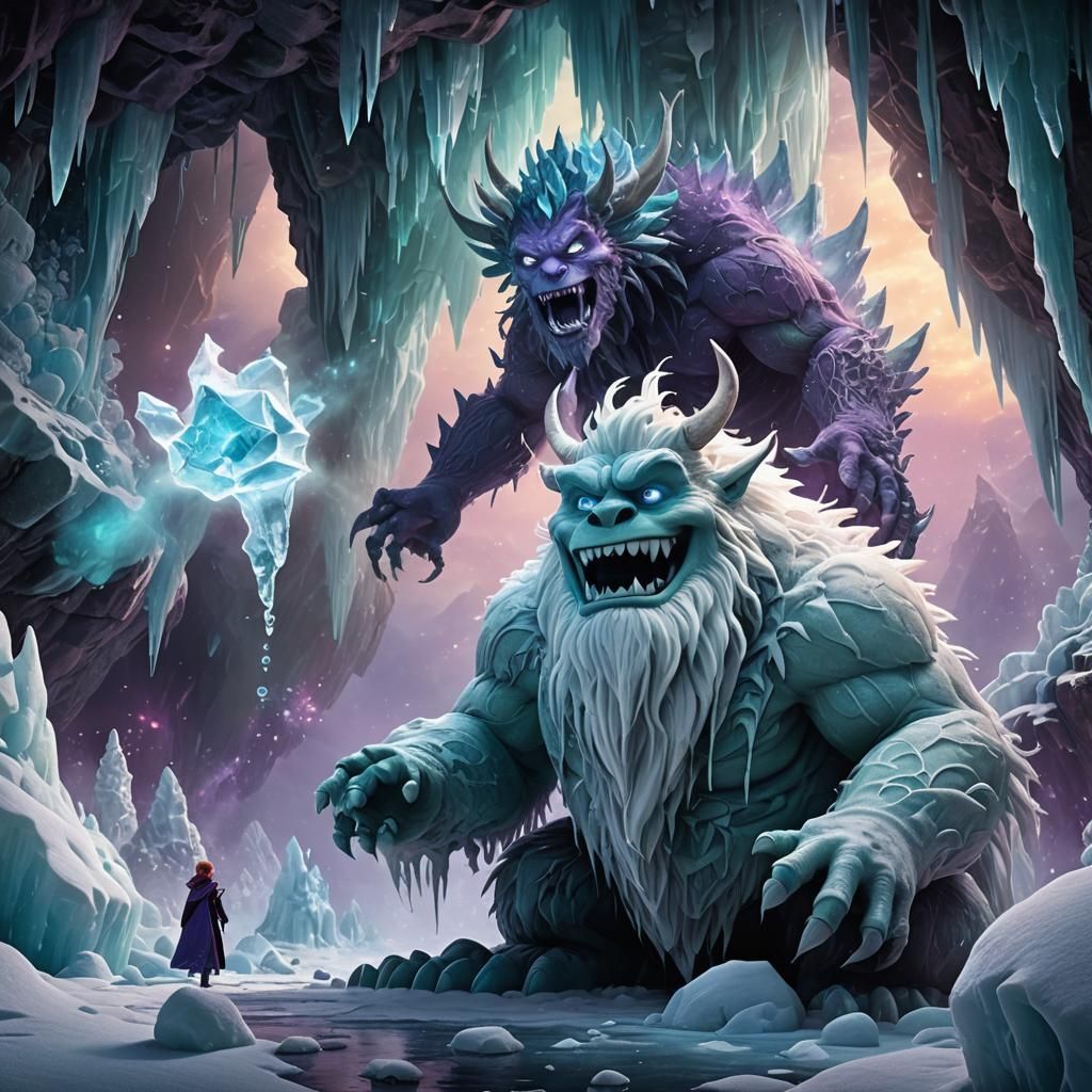 Marshmallow Monster Seeks Ice in Frozen Cave