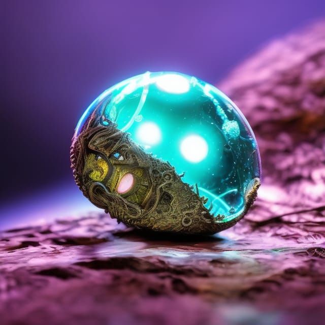 Macro-Shot --> Frozen Blue Resin Nano-Drop