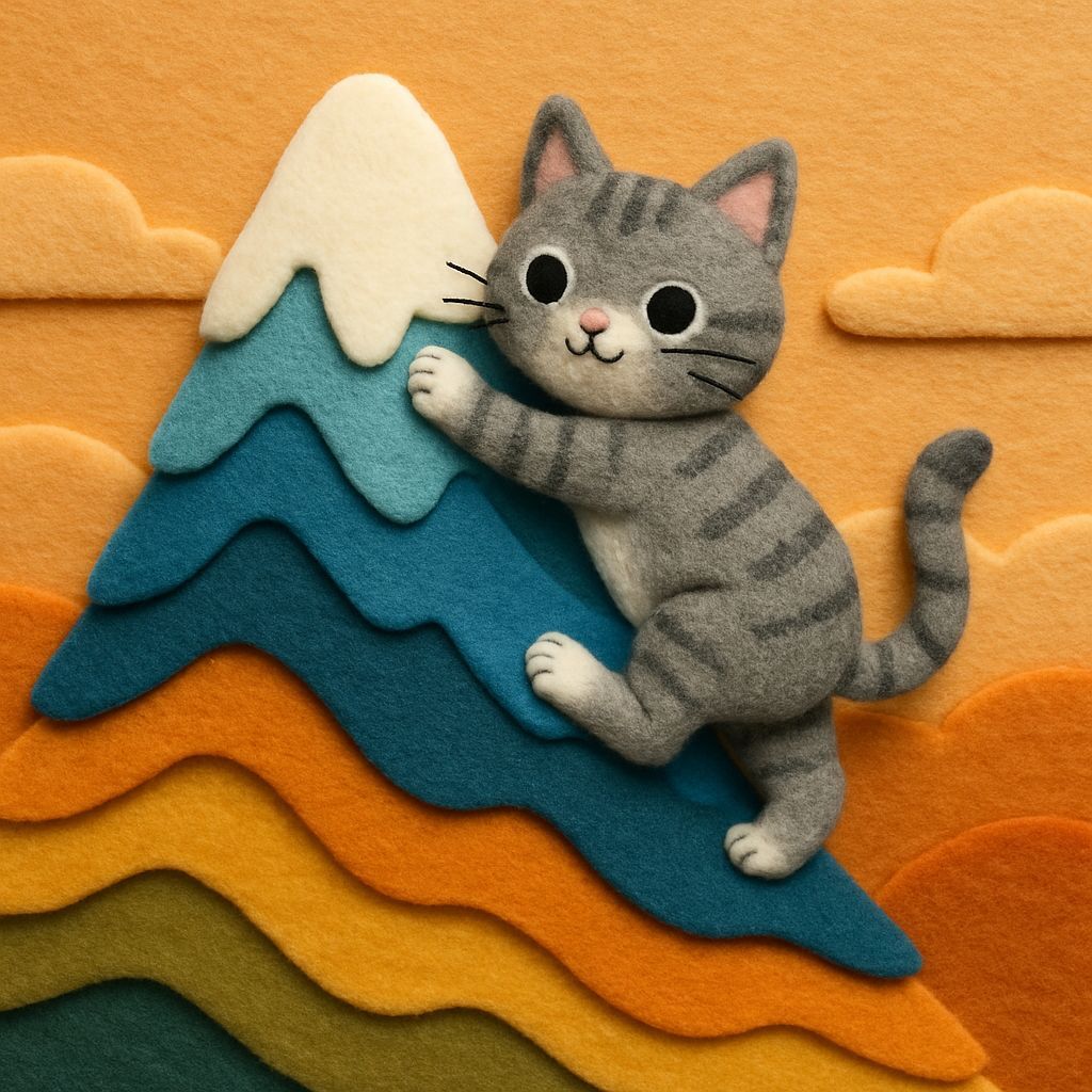 Cat Climbs Felt Everest: A Heartwarming Adventure