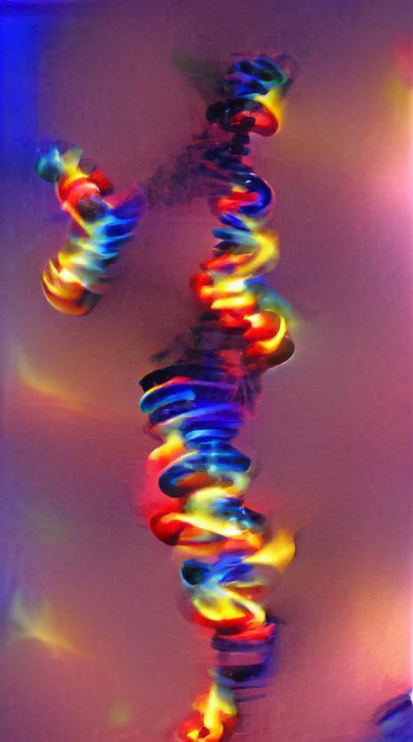 Technicolor Double Helix Explosion