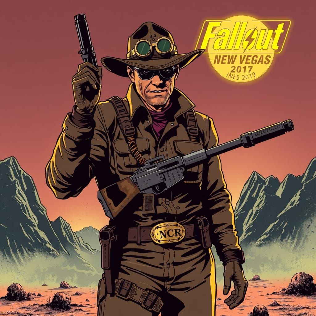 NCR Ranger in Diesel-Punk Style Illustration