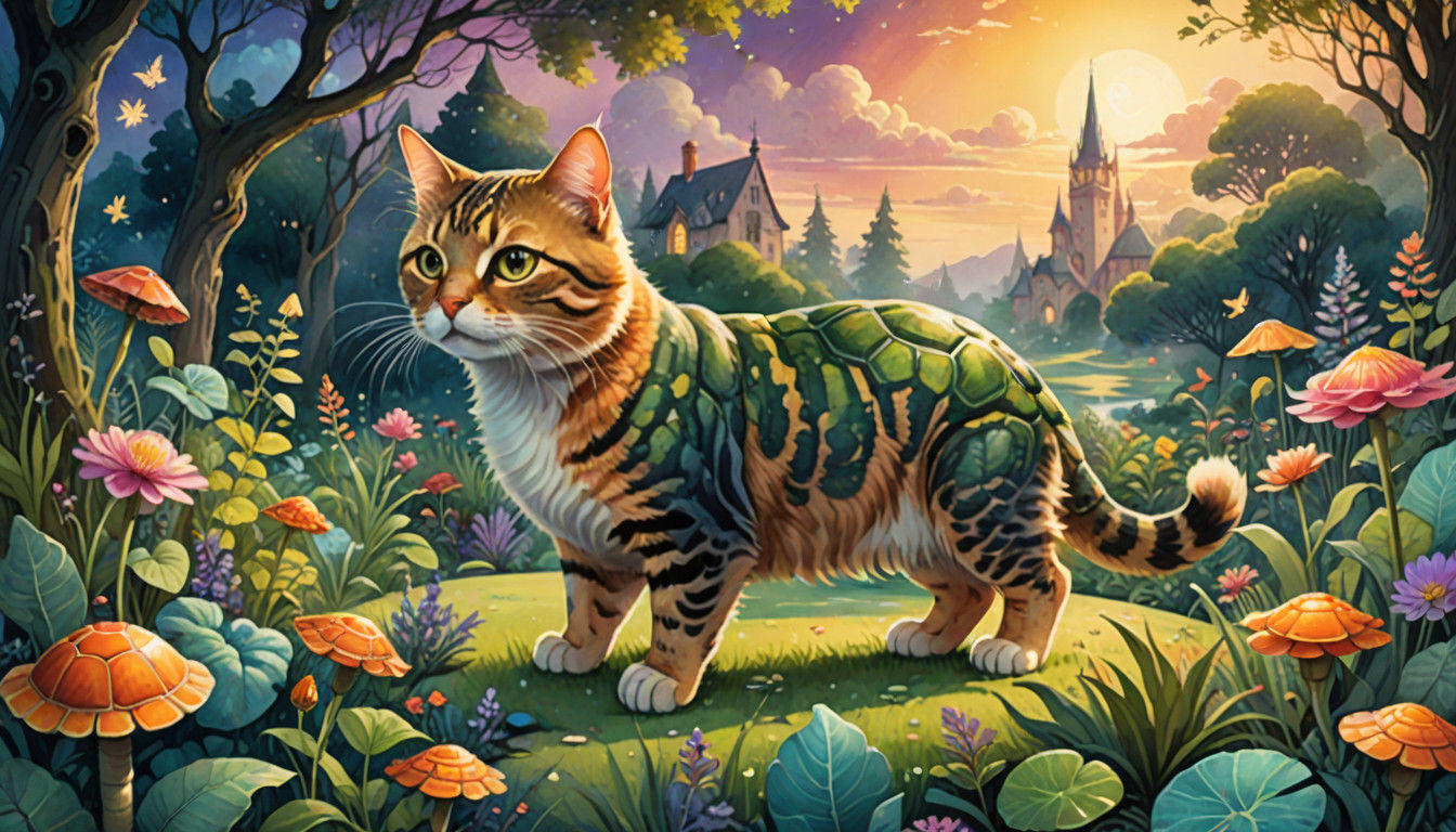 Fanciful Friends Unite: Whimsical Creatures in a Vibrant Gar...