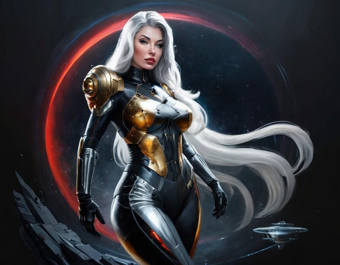 Sci-Fi Pinup Portrait on Alien Planet