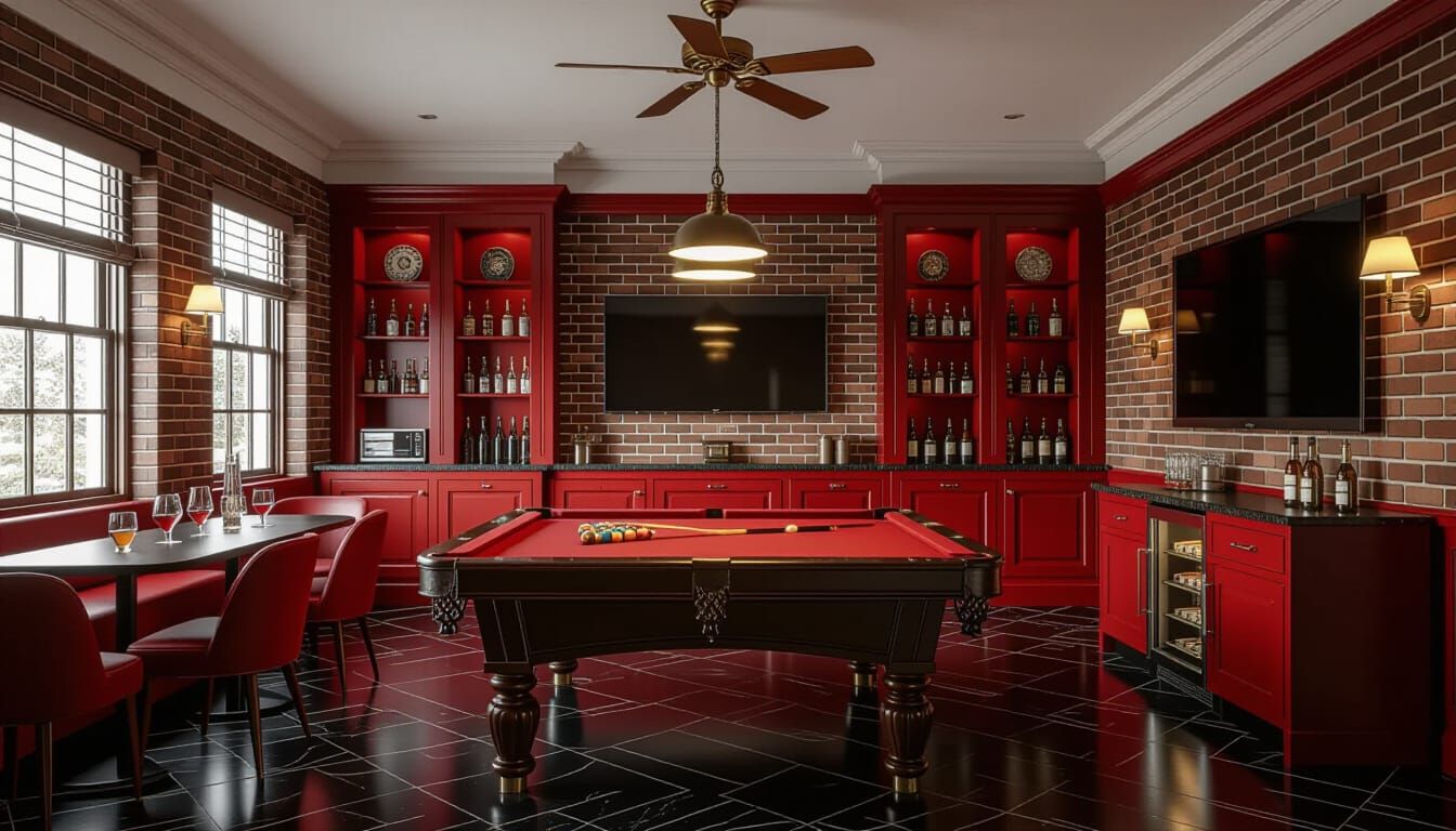 Victorian Billiards Room with Art Deco Elegance