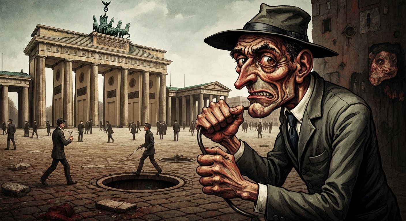 German Expressionist Dada Satire of an Organ Grinder