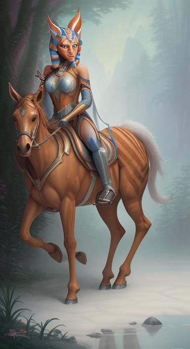 Ahsoka Centaur in Ethereal Fantasy Style