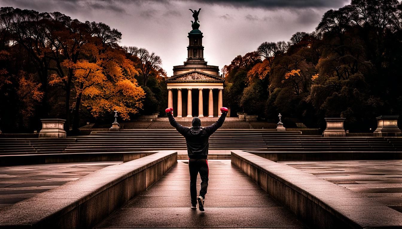 Rocky Balboa's Triumphant Run: Cinematic Philadelphia Scene