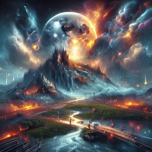 Space Station Command Deck in Comic Book Style