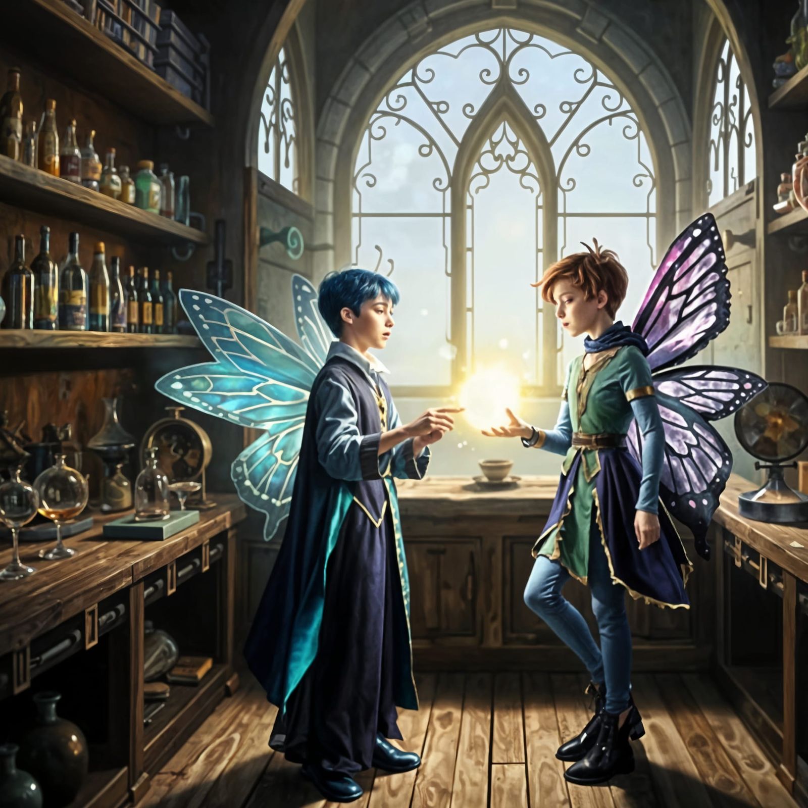 Winged Pixies' Magical Experiment in Fairy Laboratory
