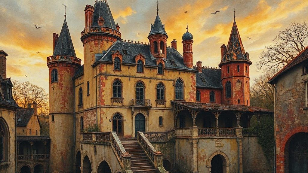 Bourscheid Castle in Decaying City, Luxembourg