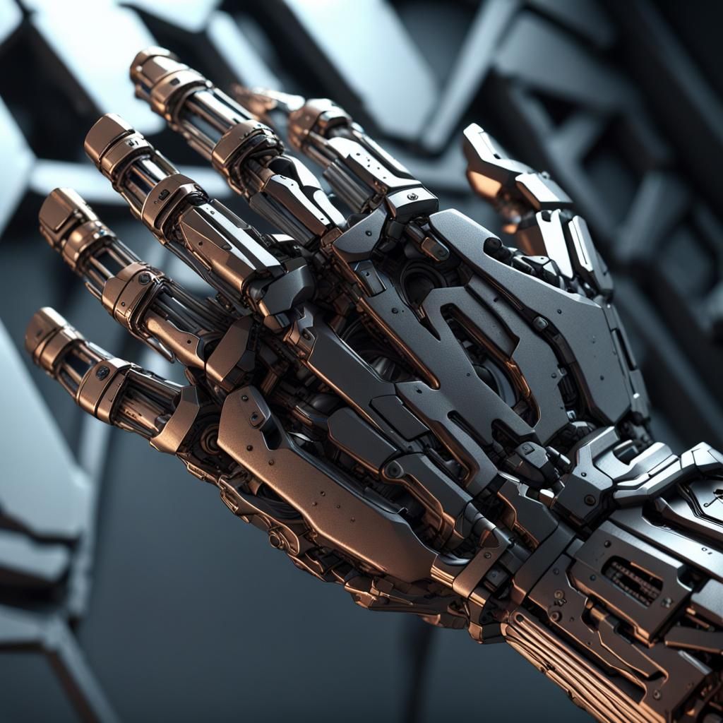Futuristic Sci-Fi Mech with Polished Metal Details