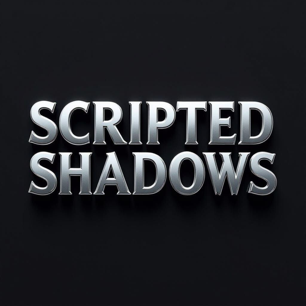 Metallic Scripted Shadows Logo with Gradient Effects