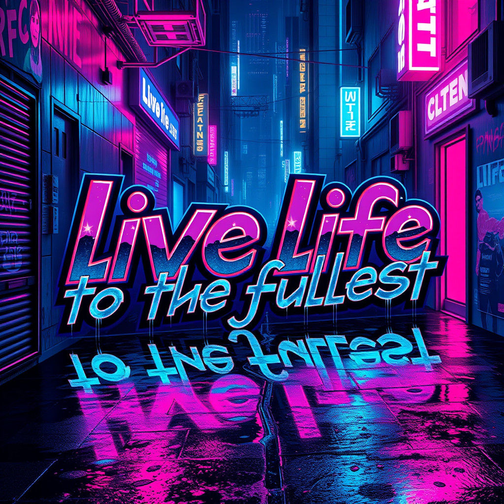 Cyberpunk Graffiti Art: Live Life to the Fullest