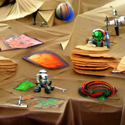 AI Imagines a Martian Arts and Crafts Fair