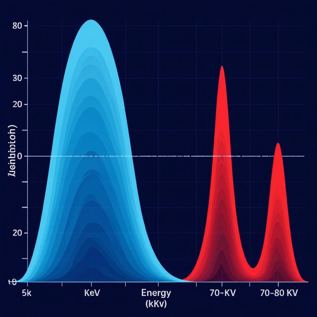 Detailed X-Ray Spectrum Graph Illustration