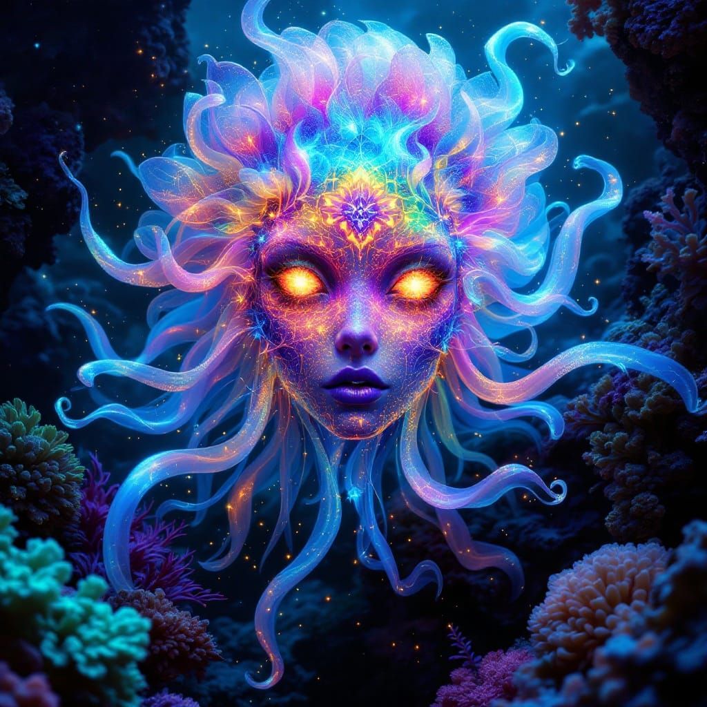 Psychedelic Deepseer in Cosmic Surrealism