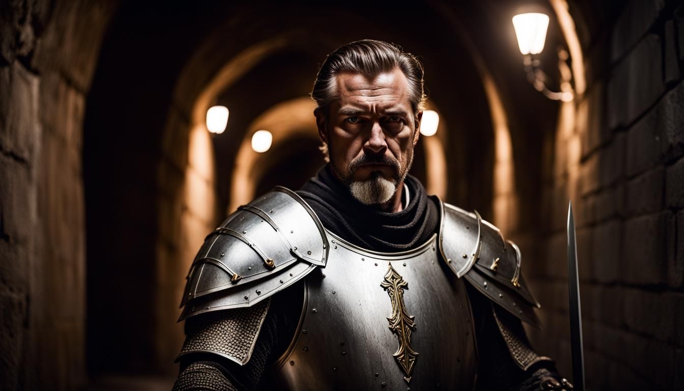 Paladin in White Armour, Professional Photography