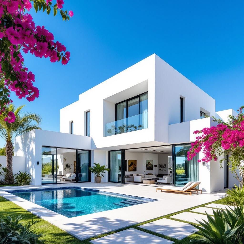 Modern Mediterranean Villa in Casablanca Style
