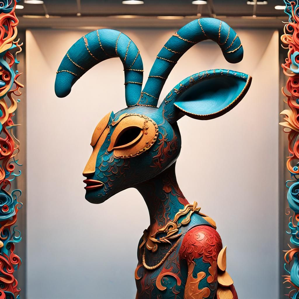 Kokopelli in Vibrant, Maximalist Poster Art Style