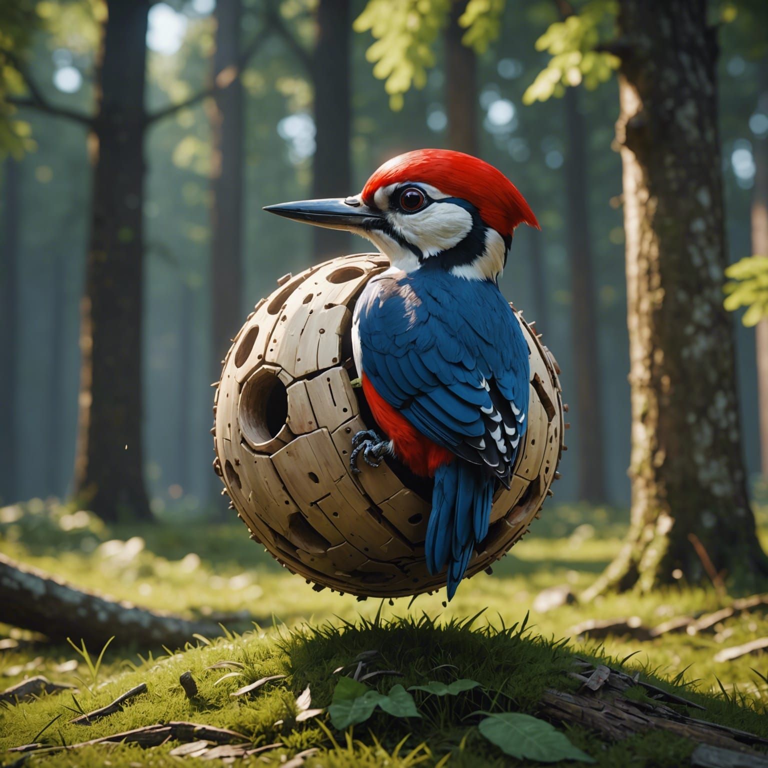 Woodpecker Ball: Surreal Action Painting in Unreal Engine