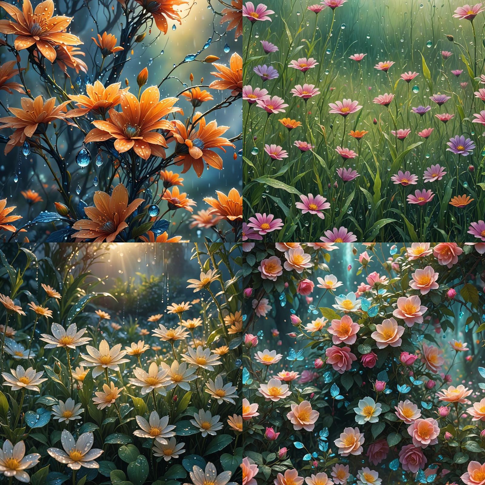 Enchanting Light on Morning Dew: Detailed Matte Painting