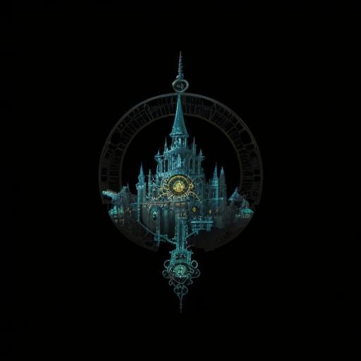 Steampunk Snow Leopard Soars Over Victorian Cityscape