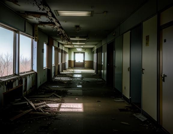 Eerie Abandoned Hospital Liminal Space