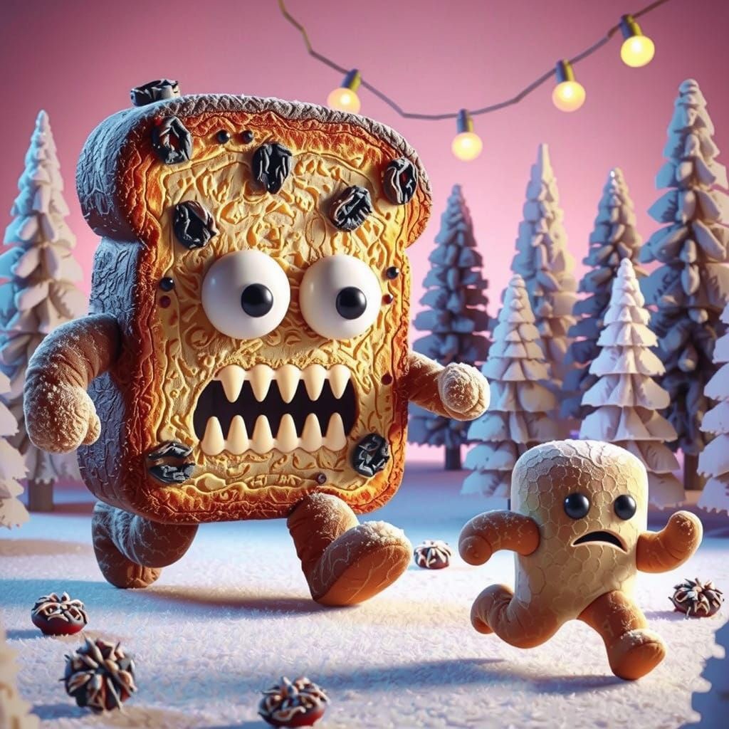 Biomechanical Beast Emerges from Dark Mystic Forest